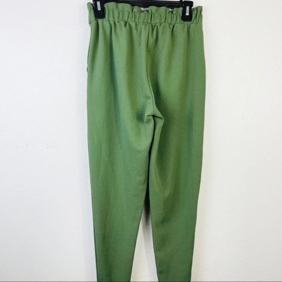 PINK DOT‎ Olive Green Paper Bag Pants Size Small - Picture 4 of 8